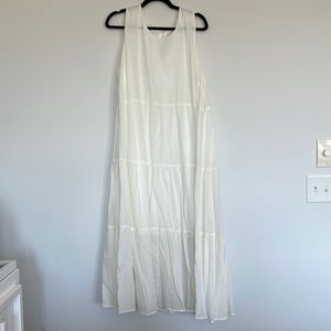A new day maxi dress. White. NWT. Xxl. Flowy and flattering. Comfy. Sleeveless